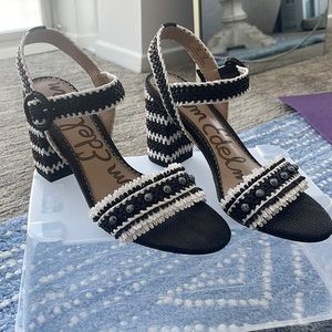 Sam Edelman Black and White Block Heel